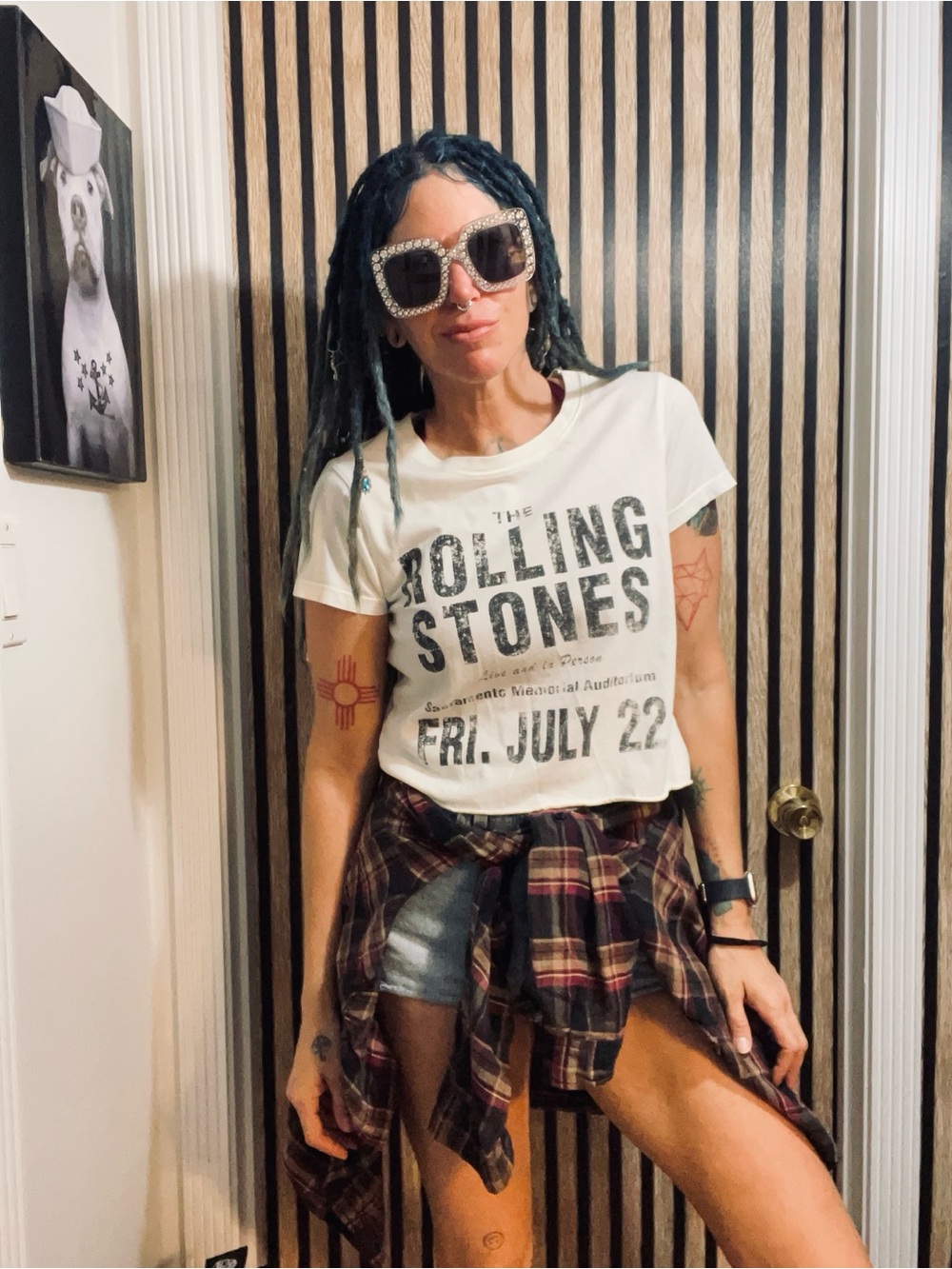 Urban Outfitters White Rolling Stones Graphic Tee